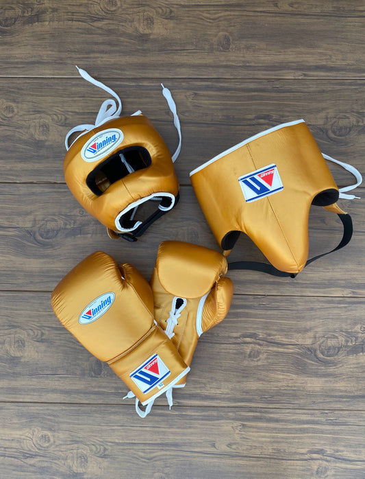 Winning Boxing Gloves Set Gold Boxing Kit