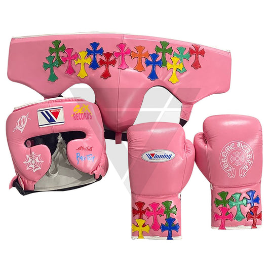 Winning Boxing Gloves Set Pink Protective Gear