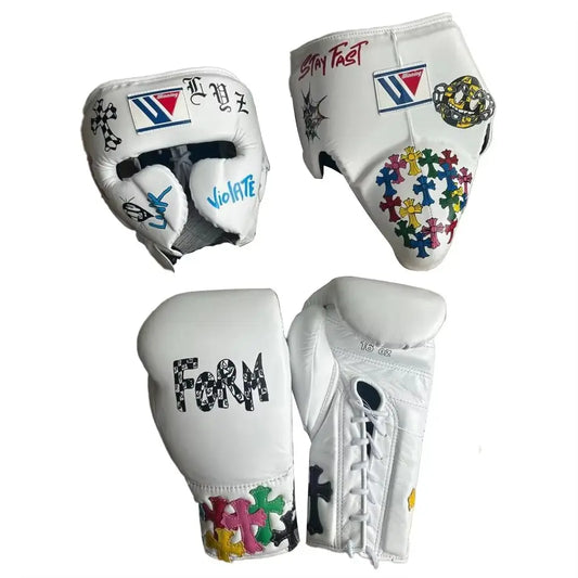 Winning Boxing Gloves Set White Custom Fit