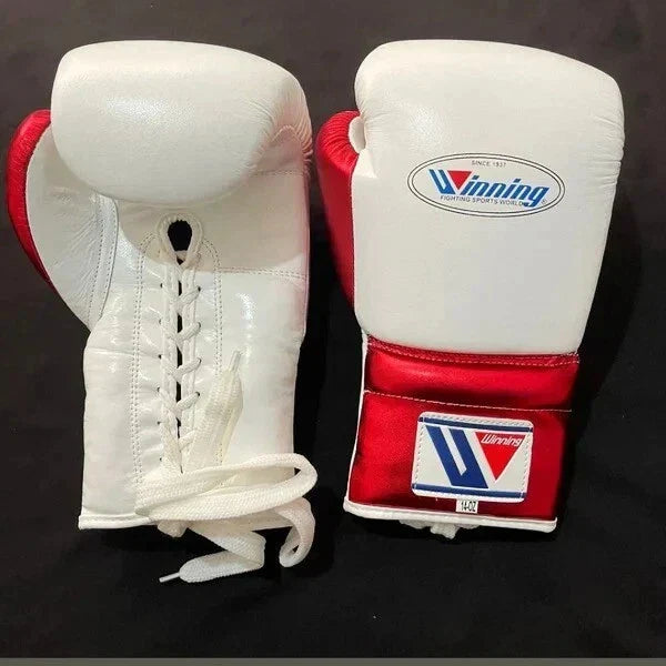 Winning Boxing Gloves Set Red/White Customizable