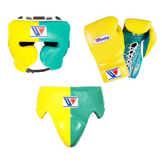 Winning Boxing Gloves Set Yellow/Green Boxing Kit