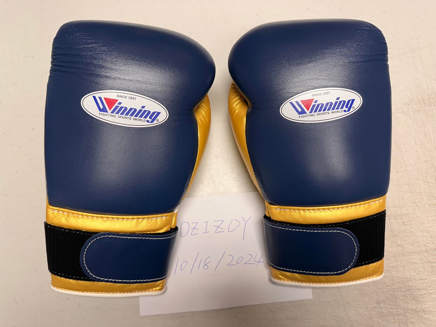 Winning Boxing Gloves Dark-Blue/Gold Heavy Bag