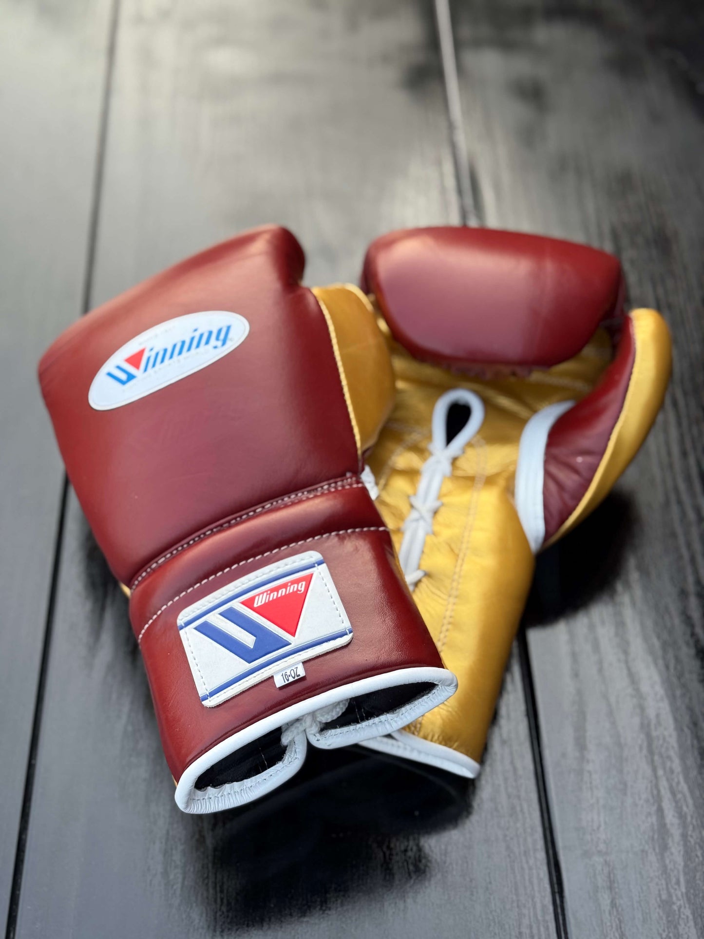 Winning Boxing Gloves Maroon/Gold Competition