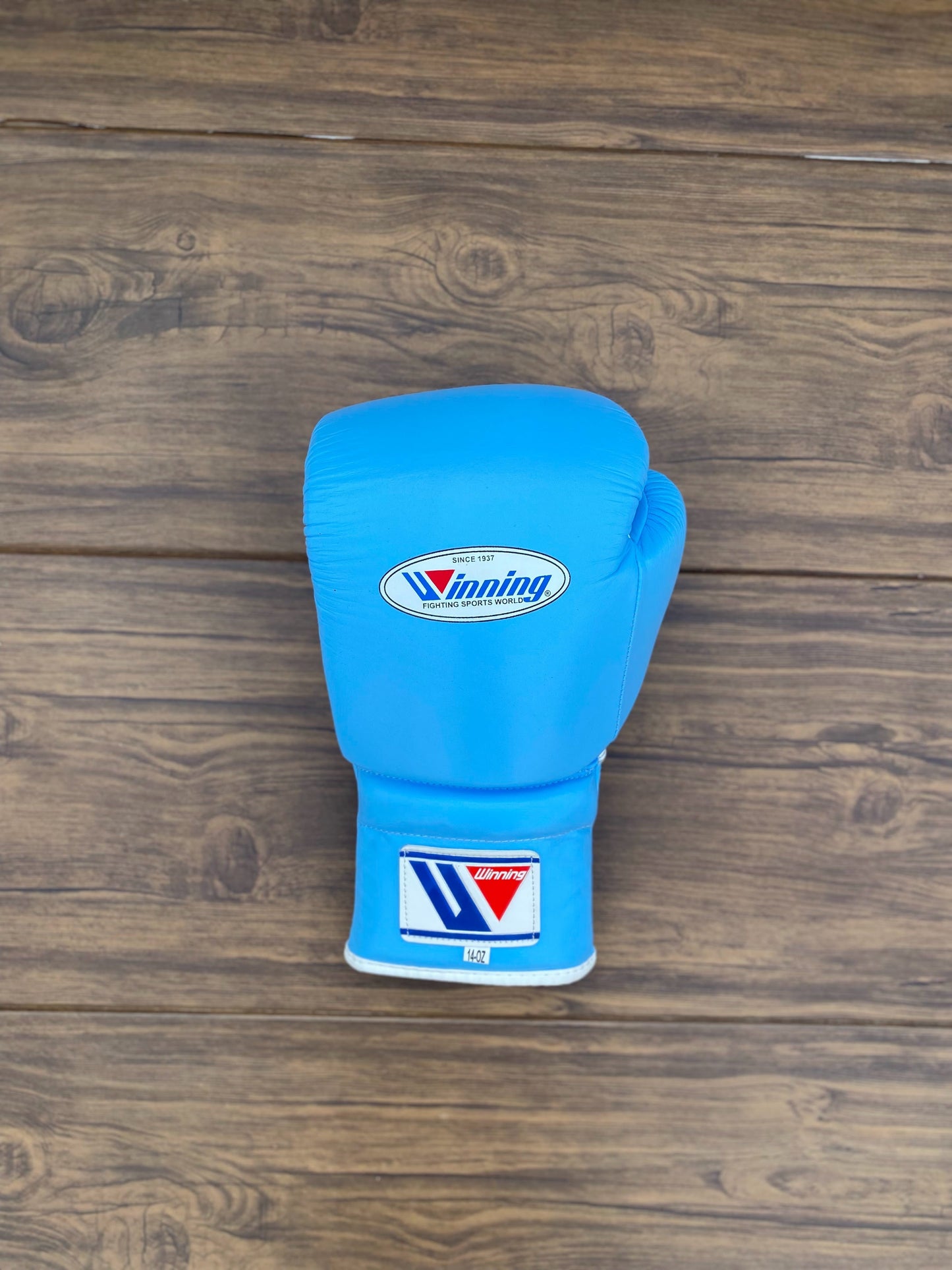 Winning Boxing Gloves Set Sky-Blue Premium Leather