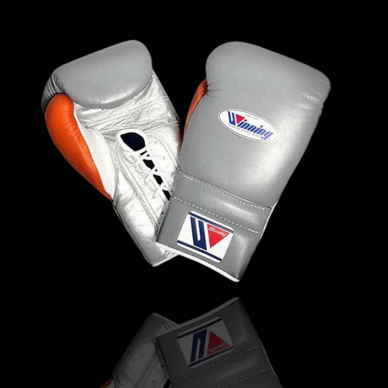 Winning Boxing Gloves Grey/Silver/Orange Sparring