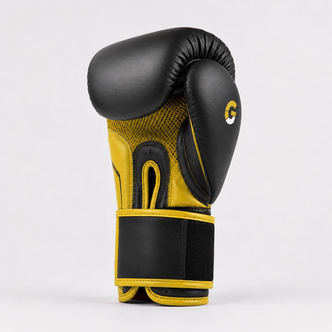Gloves Gears GoldStrike Training Boxing Gloves Black Yellow side view